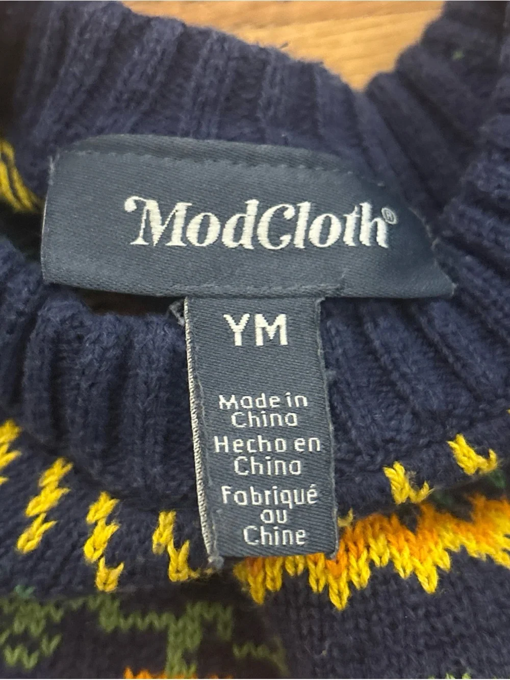ModCloth Give Em Pumpkin To Talk About Fair Isle Sweater Youth M Halloween Fall